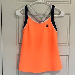 New Balance Women's Bright Orange Sports Bra Tank Top Size S